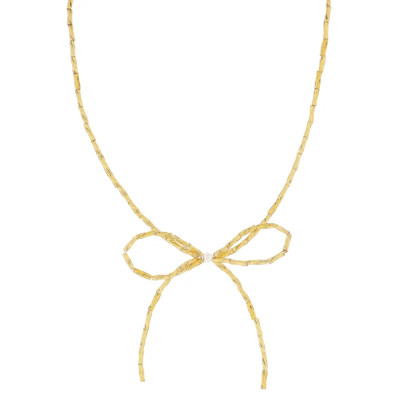 Jane Marie Beaded Bow Necklace