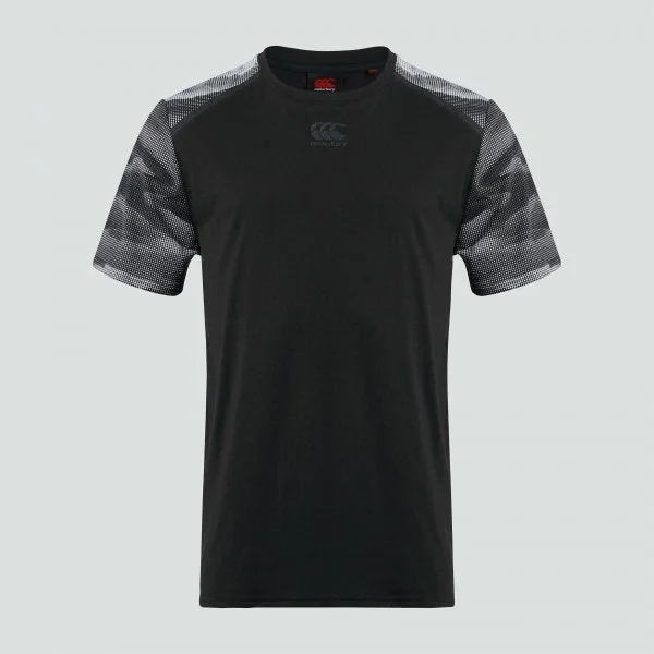 JUNIOR VAPODRI CTN/PLY GRAPH TRAINING TEE BLACK - CANTERBURY