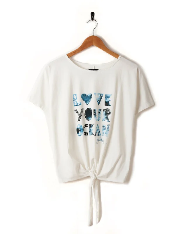 Love Your Ocean - Recycled Womens T-Shirt - White