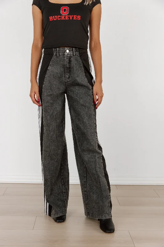 SPORTY STRIPE WIDE PANTS