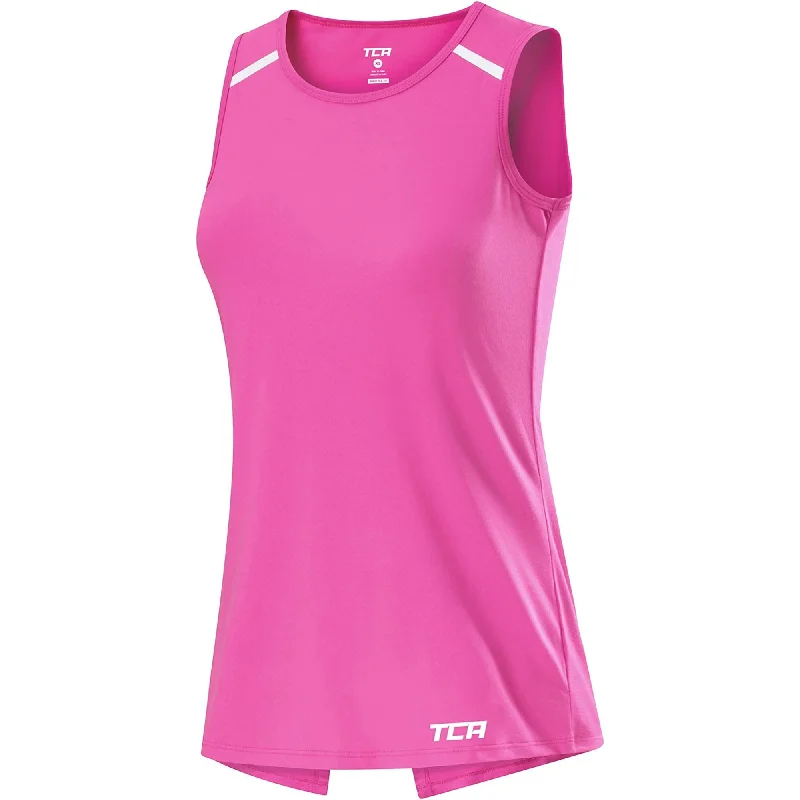 TCA Crossback Cooling Womens Training Vest Tank Top - Pink