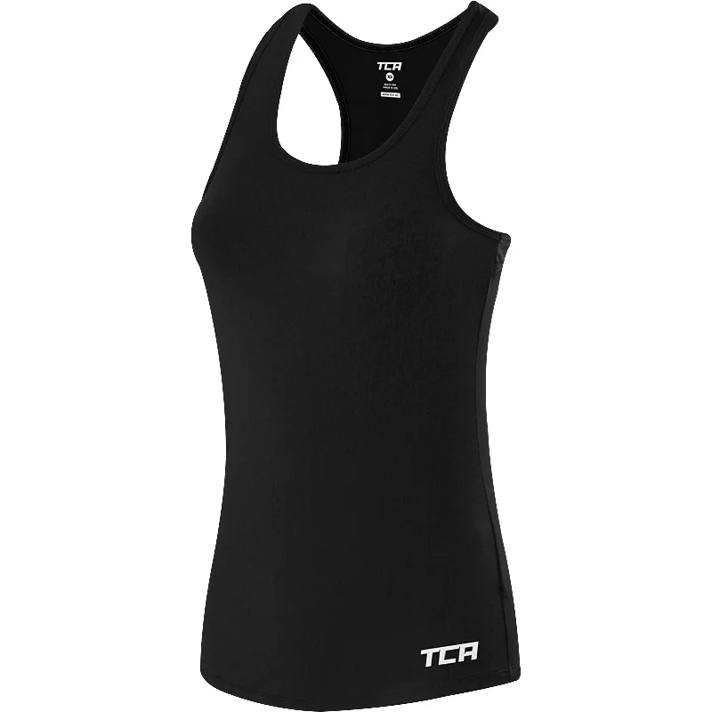 TCA Tech Racerback Womens Running Vest Tank Top - Black