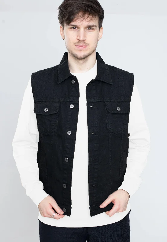 Urban Classics - Denim Black Dark - Jeans Vest