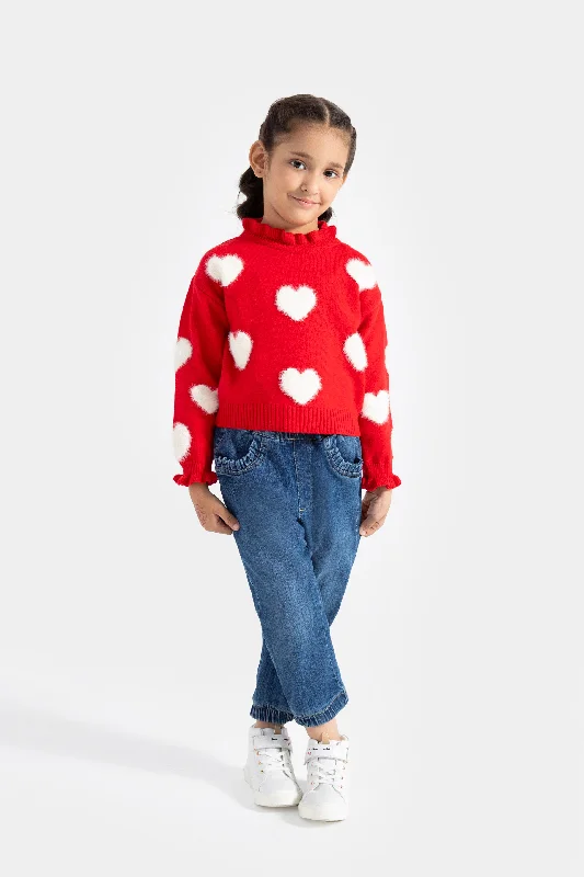 Heart Pattern SWEATER