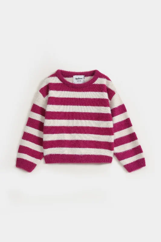 Crew Neck Striped Sweater