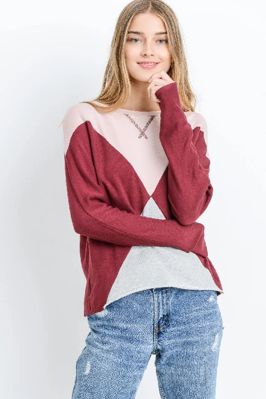 Paper Crane Color-Block Dolman Top