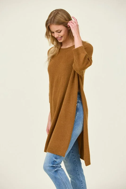 SIDE SLIT TUNIC SWEATER