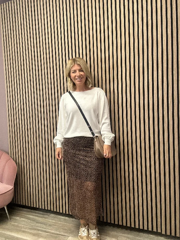 Ebba Midi Skirt (Natural Leo)