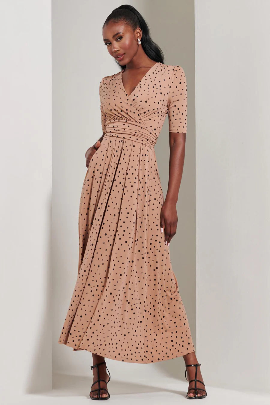 Half Sleeve Jersey Maxi Dress (Spot Multi)