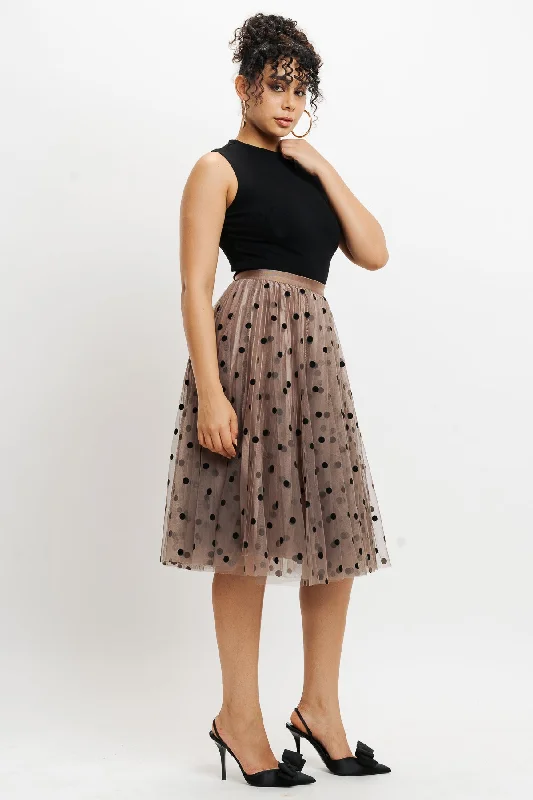 Rose Gold Polka Dot Reversible Skirt