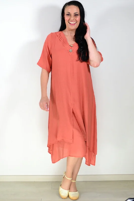 Rust Summer Tunic Dress