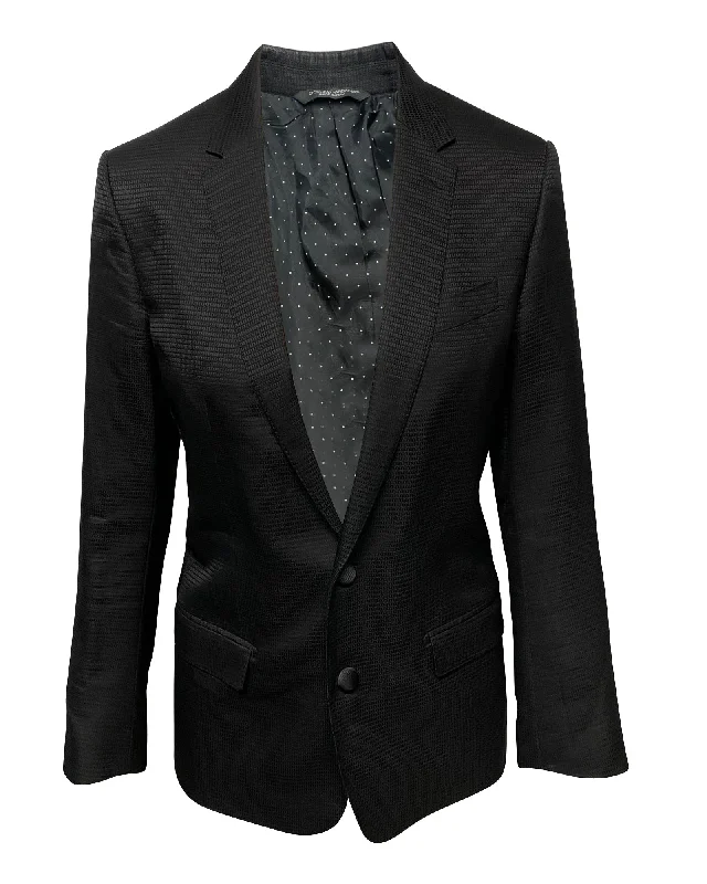 Dolce & Gabbana Tailored Martini Evening Jacket in Black Wool