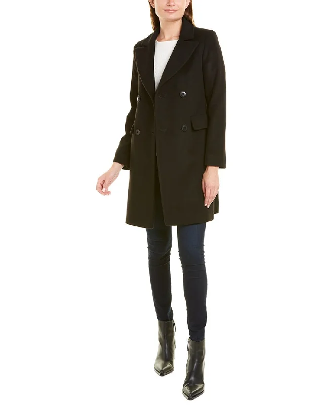 FLEURETTE Double Breasted Wool Coat