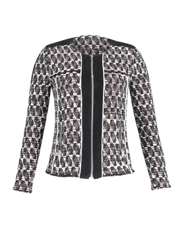 Iro Kamber Tweed Jacket in Black and White Cotton