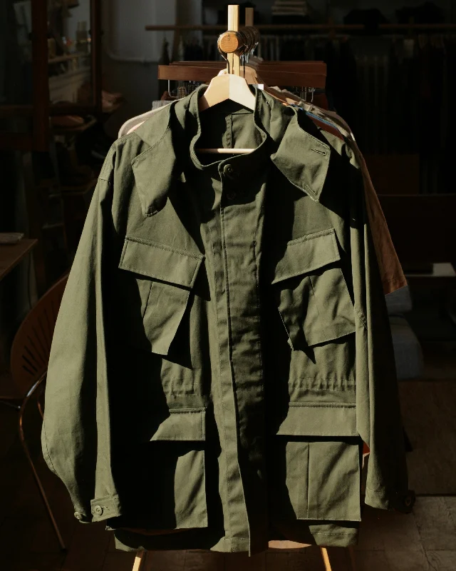 Norwood High Density Water-Repellant Cotton Poplin Parka in Army Green