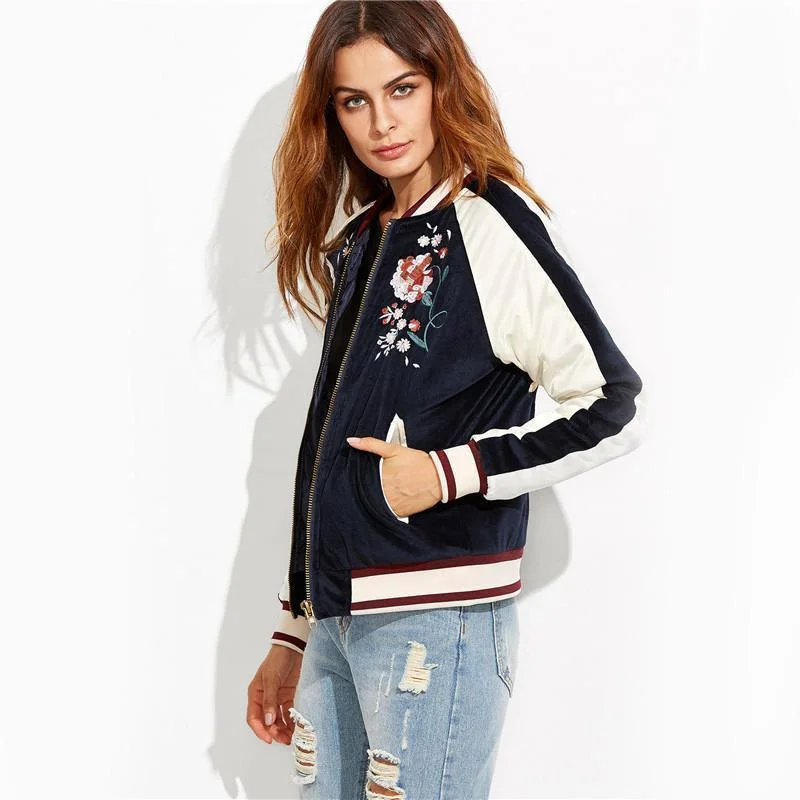 Take It Easy Floral Bomber Jacket