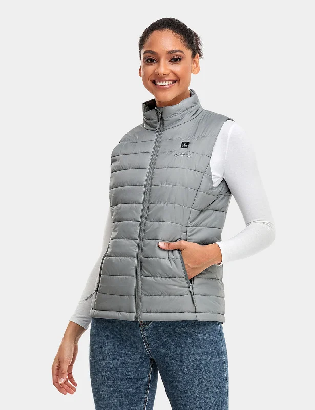 Women's Classic Heated Vest - Gray / White