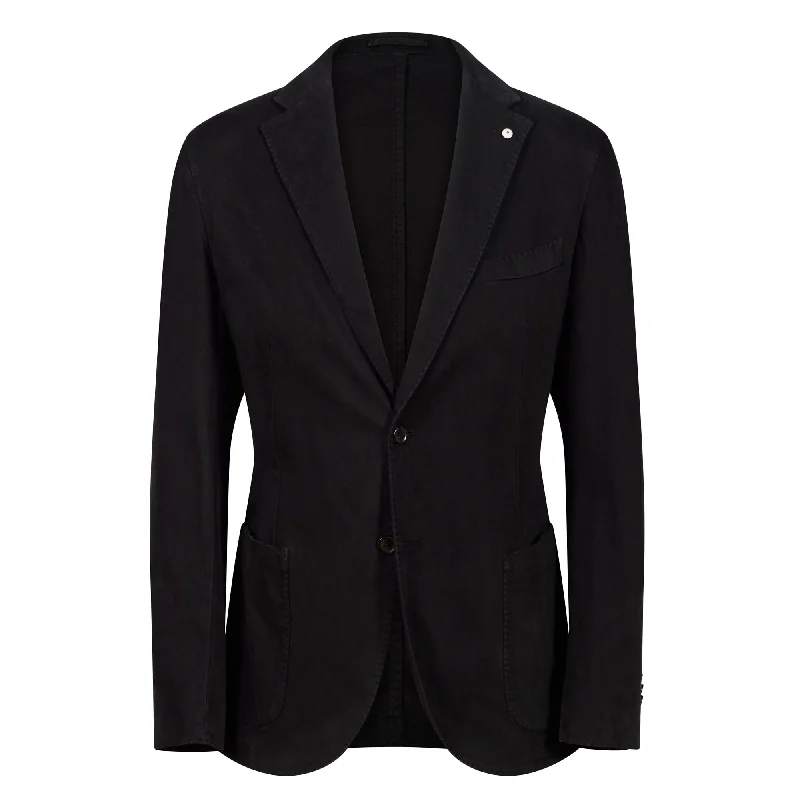 L.B.M. 1911 Unstructured Two-Button Jacket BLACK REG