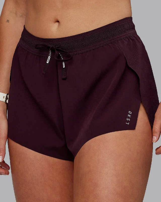 Accelerate 3" Run Shorts - Mulberry