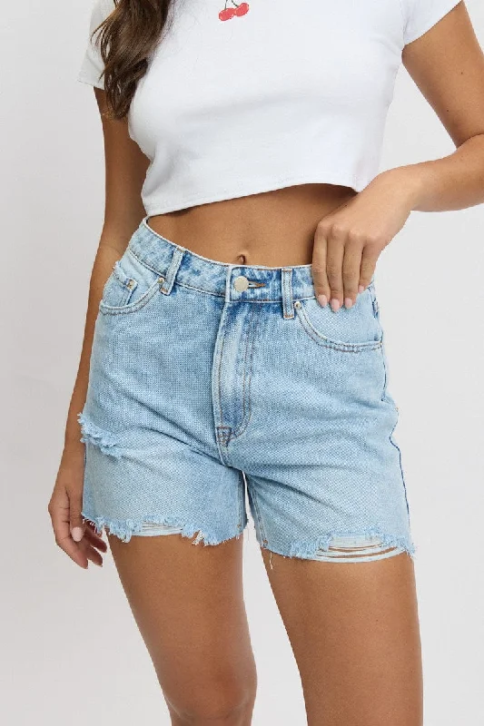 Denim Jorts High Rise