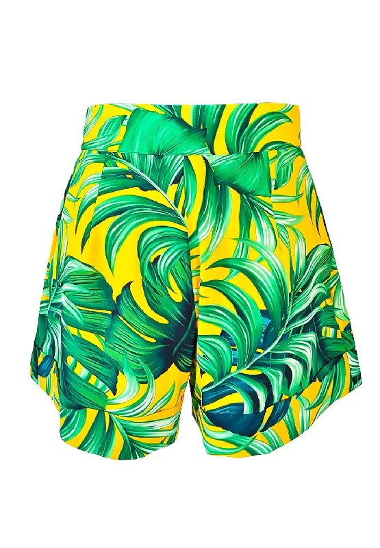 Jungle – Monstera Yellow Havana Shorts