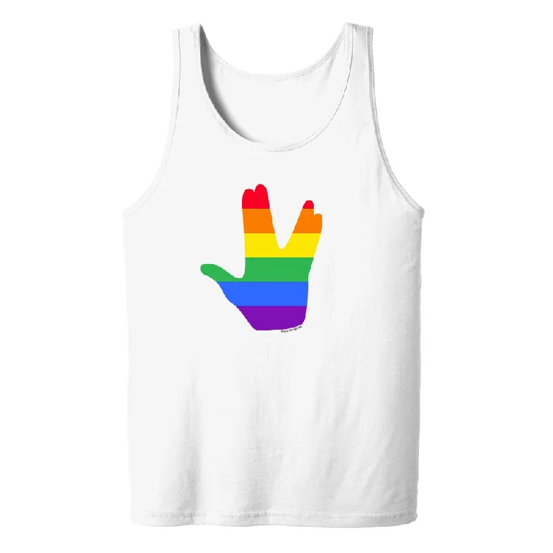 Star Trek Pride Vulcan Salute Adult Tank Top