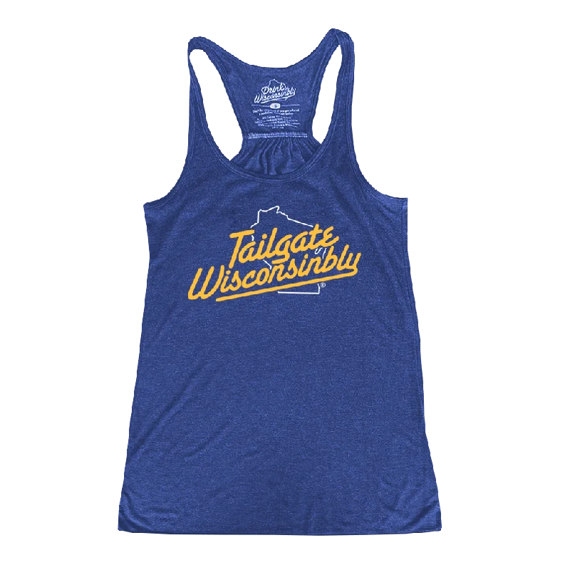 Tailgate Wisconsinbly Women's Racerback Tank Top